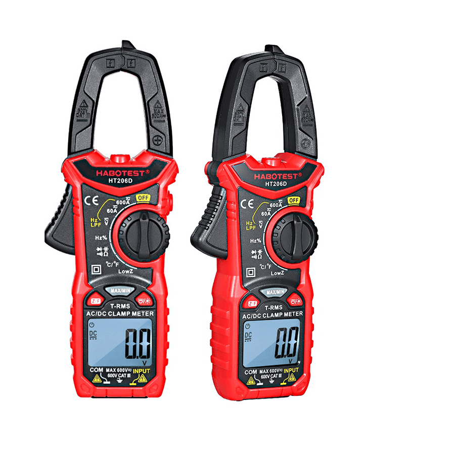 HT206A/HT206B/HT206D AC/DC Digital Clamp Meter for Measuring AC/DC Voltage , AC/DC Current, NCV Clamp Multimeter - MRSLM