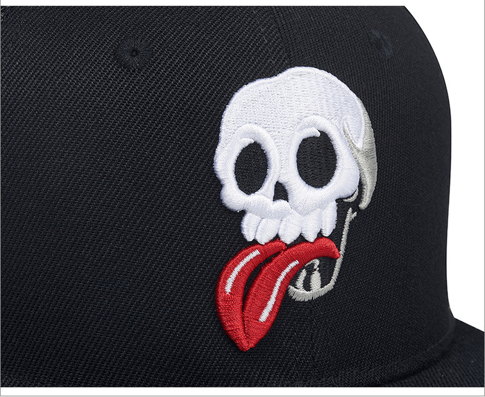 Embroidered Skull Hip Hop Polyester Hat - MRSLM