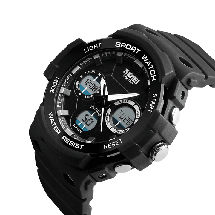 SKMEI 1247 Dual Display Digital Watch Men Luminous Chronograph Alarm Watch Outdoor Sport Watch - MRSLM