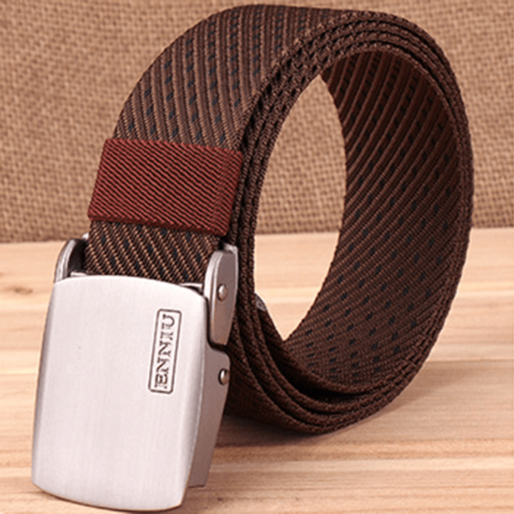 Canvas Web Belts for Men with Alloy Automatic Buckle - MRSLM