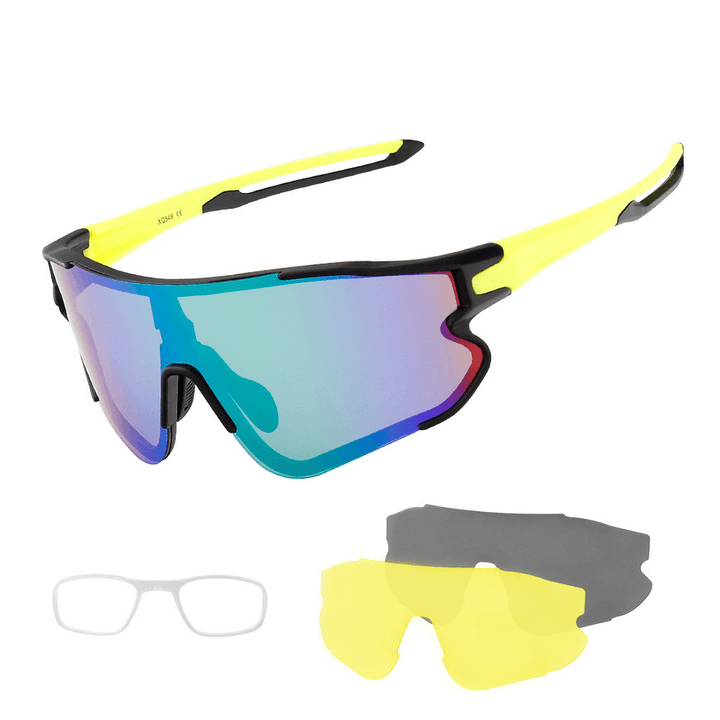 New Outdoor Cycling Glasses Interchangeable Lens Set UV Protection - MRSLM