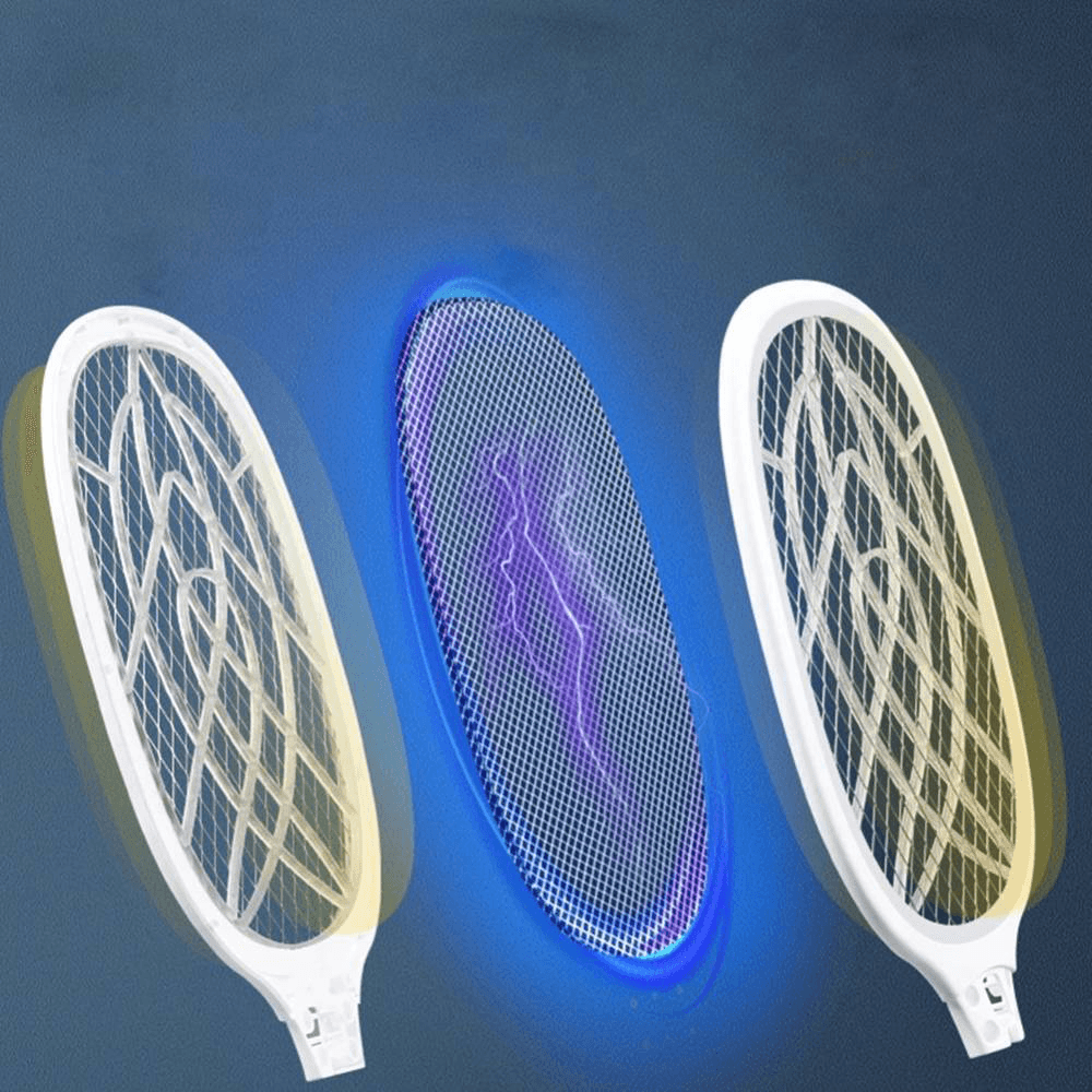 2 in 1 6/10 LED Mosquito Killer Lamp 3000V Electric Mosquito Swatter USB Rechargeable Insect Mosquito Repellent Trap - MRSLM