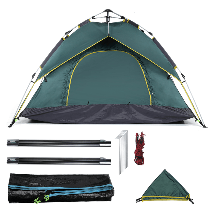 3-4 Person Camping Tent Instant Automatic Double Layer Waterproof Sunshade Canopy Outdoor Travel Beach - MRSLM