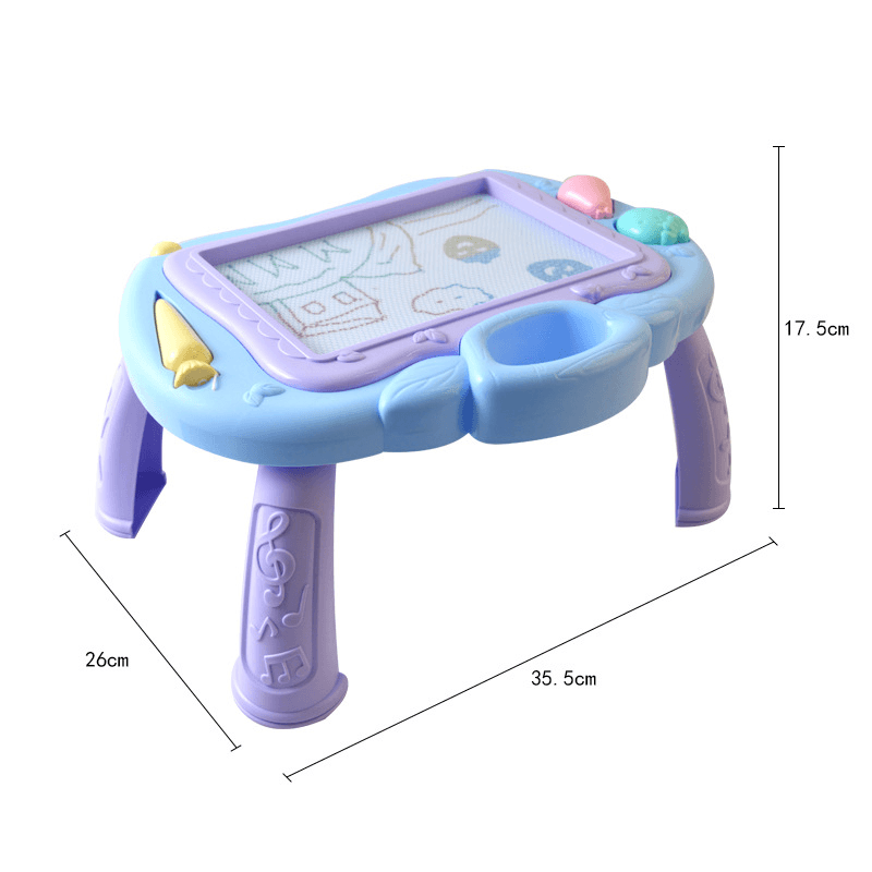 Color Magnetic Drawing Board Table, Baby Writing Board, Cartoon Drawing and Graffiti Table - MRSLM