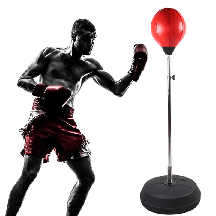 120-150Cm Adjustable Boxing Training Target Freestanding Punch Bag Adults Boxing Back Base Gloves Pump - MRSLM