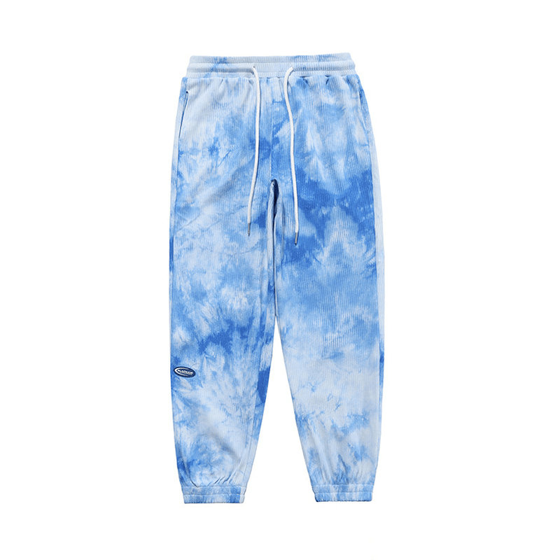 Tie-Dye Ink Loose-Fitting National Trend Casual Pants - MRSLM