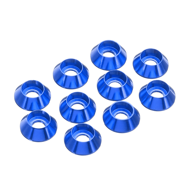 Suleve™ M6AN1 10Pcs M6 Cup Head Hex Screw Gasket Washer Nuts Aluminum Alloy Multicolor - MRSLM