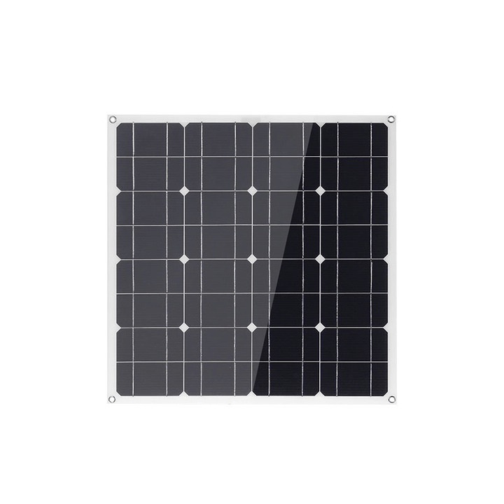 50W USB DC Monocrystalline Solar Panel Flexible Power Bank Outdoor Camping Hiking Battery Charger - MRSLM