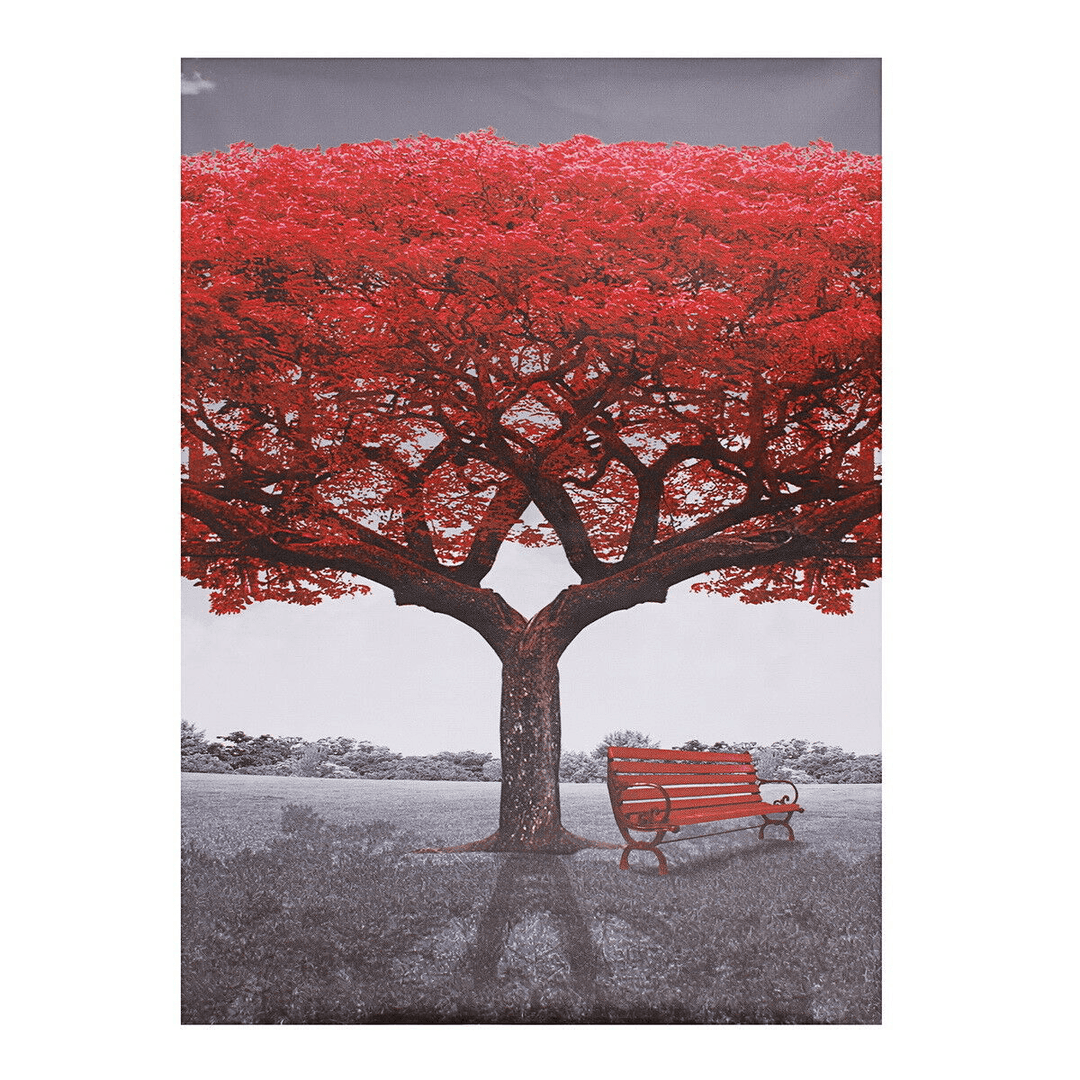 3Pcs Large Red Tree Canvas Print Art Paintings Picture Modern Home Decor - MRSLM