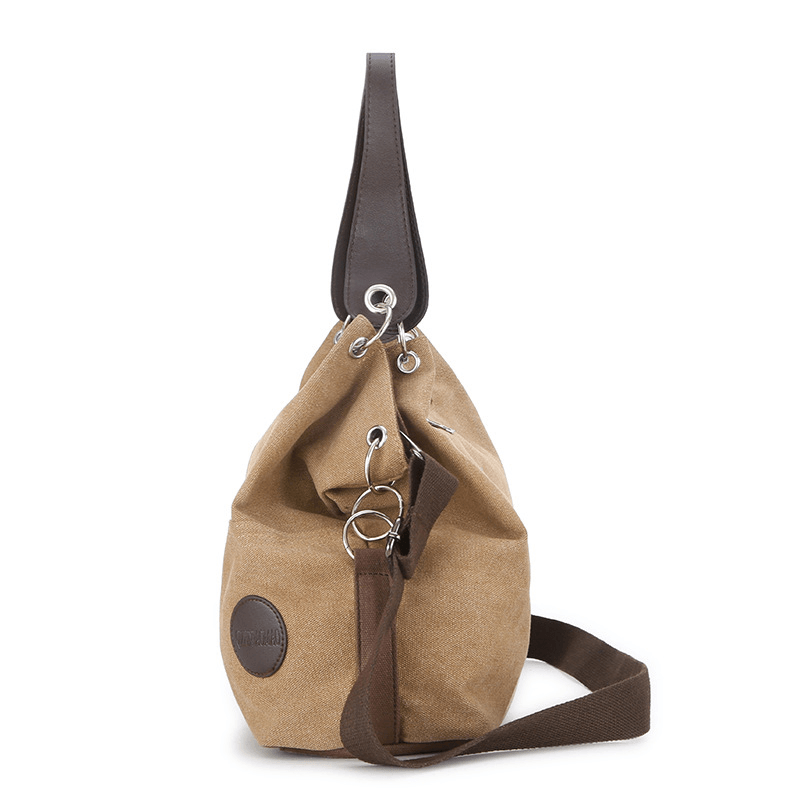 Women Casual Canvas Multi-Carry Handbag Shoulder Bag - MRSLM