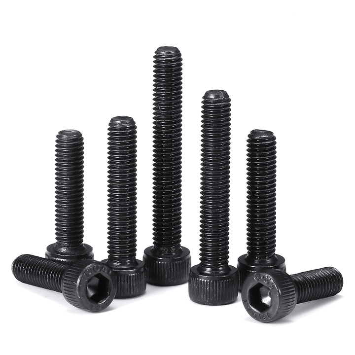 Suleve™ M5CH7 140Pcs M5 12.9 Grade Carbon Steel Hex Socket Cap Head Screw Bolt 6-35Mm Set - MRSLM