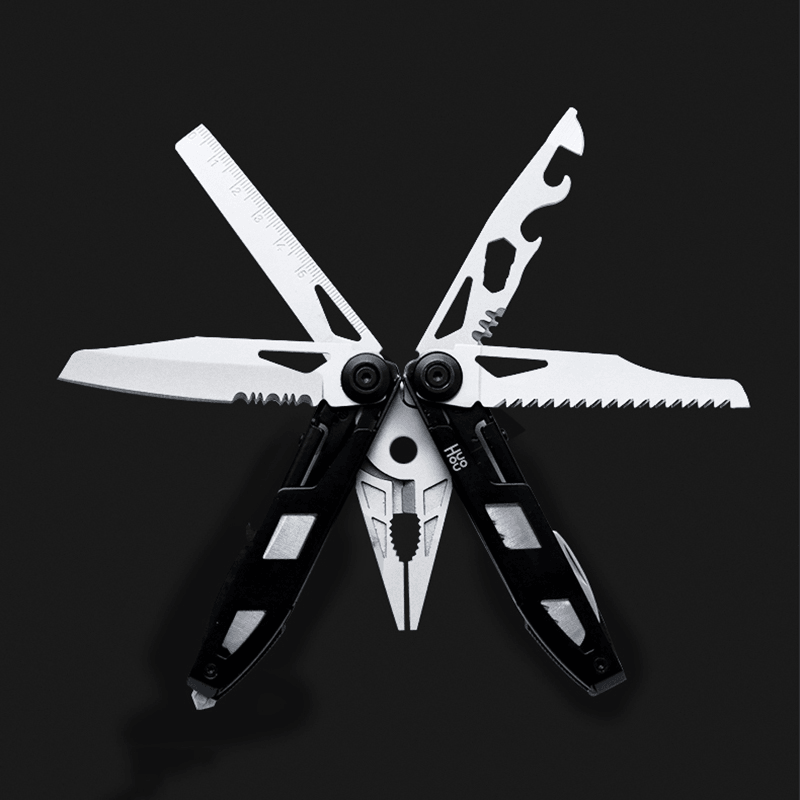 Huohou 19 in 1 Outdoor Car Portable Multitools Knife with Replaceable Saws Scissors Cutters Pliers Stainless Steel with Nylon Sheath from Xiaomi Youpin - MRSLM