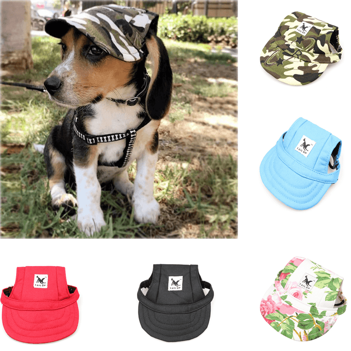 Summer Pet Dog Cute Print Cap Baseball Hat Small Dog Outdoor Hat Baseball Cap Pet Grooming Dog Hat Pets Accessories for Dogs Cats - MRSLM