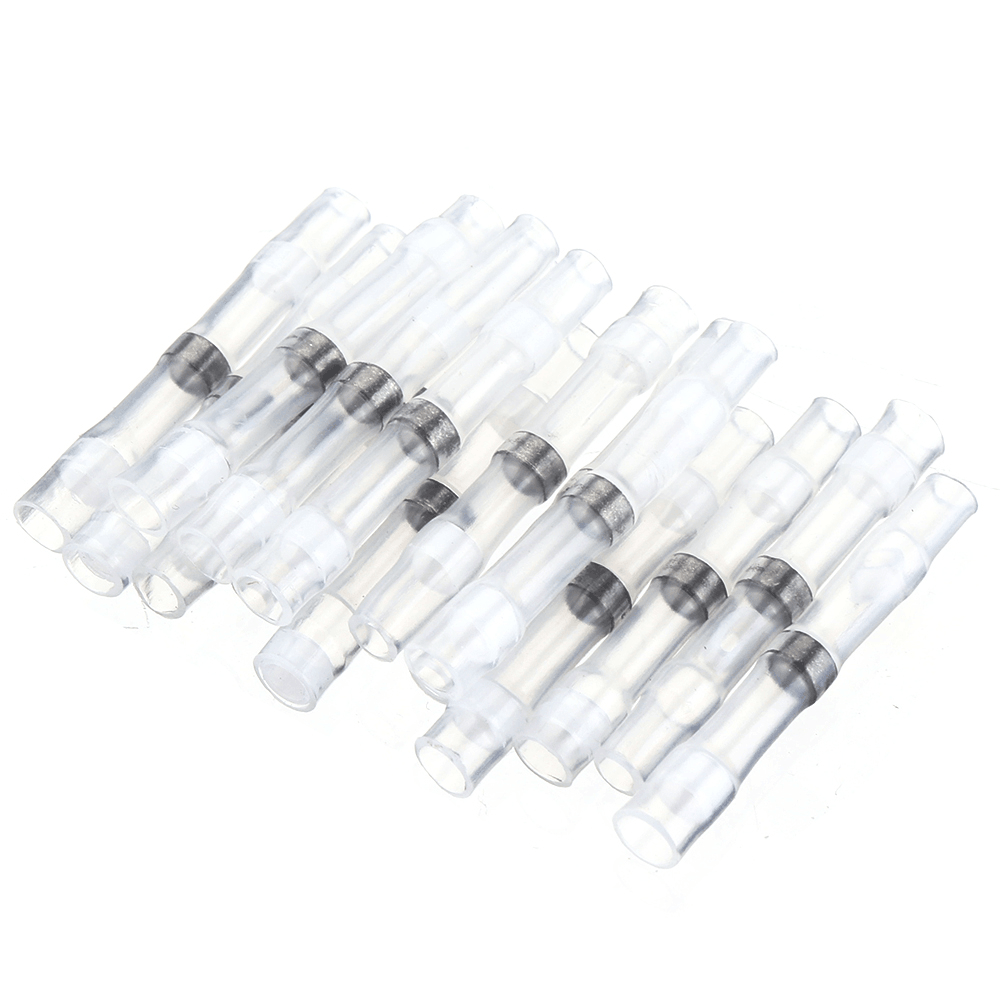 Excellway® 250PCS Solder Seal Wire Connectors Waterproof Heat Shrink Butt Connectors Solder Ring Rerminal Tube Terminal Wire Connector Terminal - MRSLM