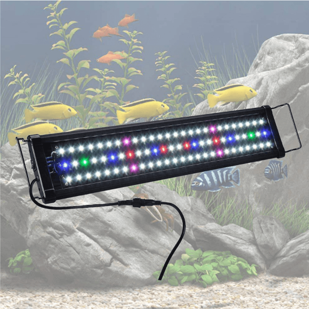 Aquarium Fish Tank Pond LED Strip Lights Bar Lamp Submersible Lights White Blue - MRSLM