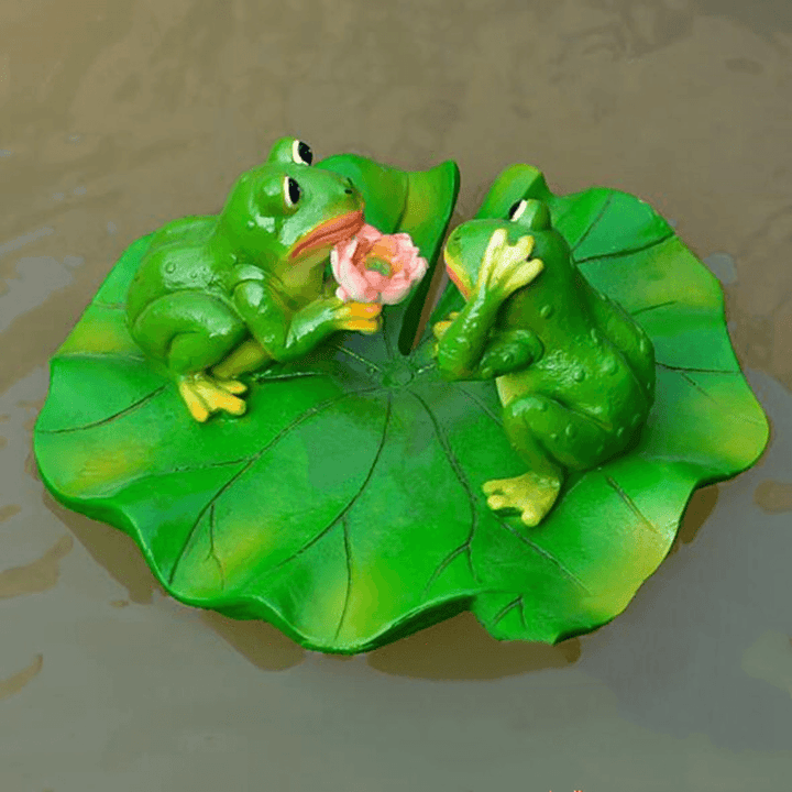 Floating Pond Decor Outdoor Simulation Resin Cute Swimming Pool Lawn Frog Decorations Ornament Garden Art in Water - MRSLM