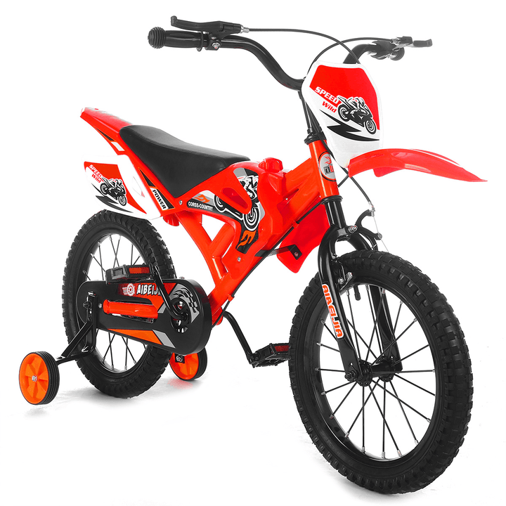 12 Inch Children Ride Beginners Moto Bike 4-Wheels Balance Training Motocross Bicycle Kids Ride on Toys for Boys Girls - MRSLM