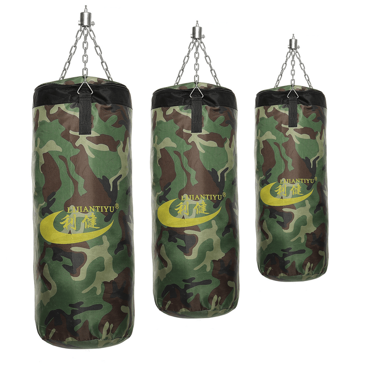 60/80/100CM Boxing Training MMA Punching Bag with Hook Oxford Canvas Hanging Fight Bag Punch Bag Sandbag - MRSLM