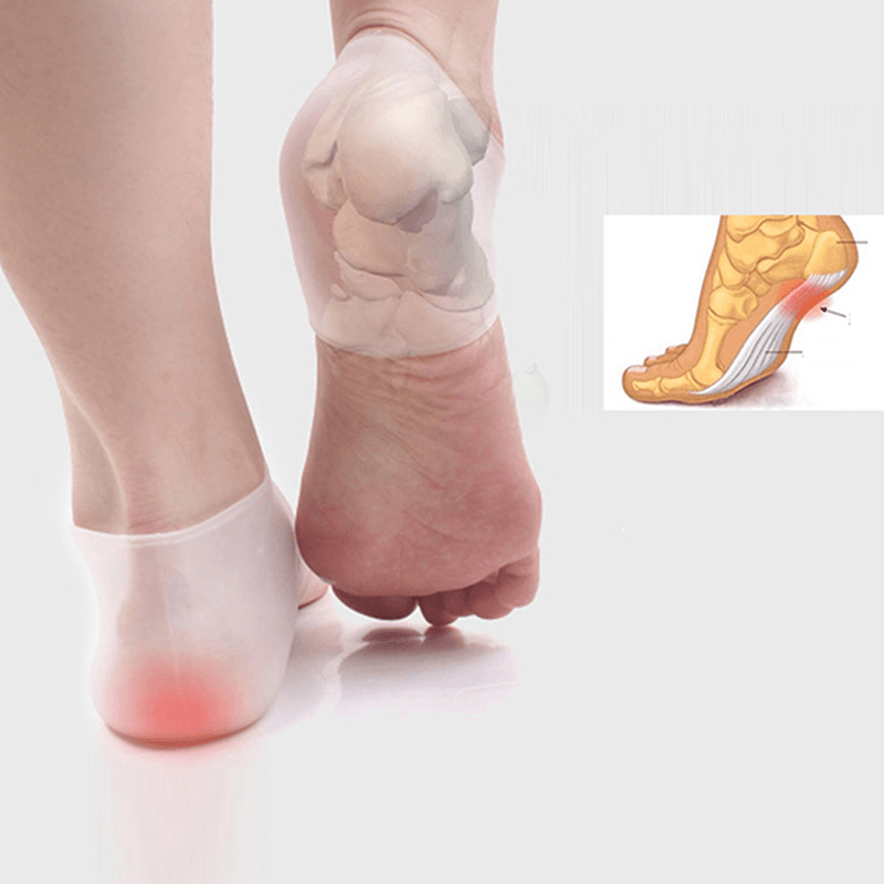 Men Women Silica Gel Heel Protector Elasticity Breathable Heel Pain Remover Full Foot Care - MRSLM