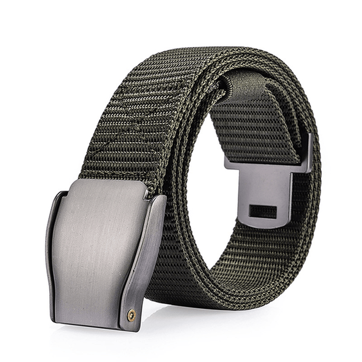 Mens 118CM Automatic Buckle Nylon Belt Sports Army Tactical Pants Strap - MRSLM