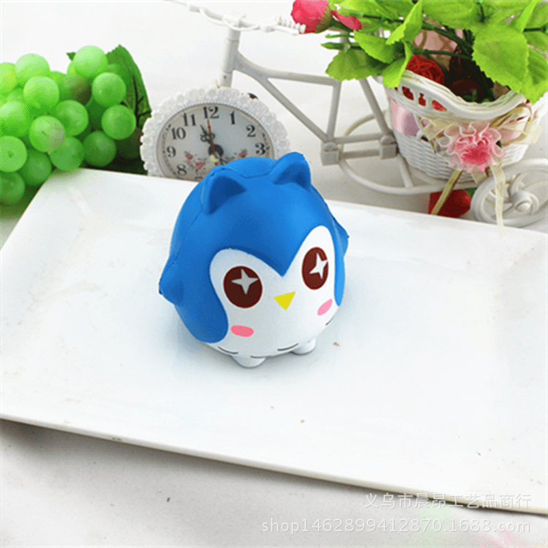 Squishy Owl 10Cm Soft Sweet Cute Bird Animals Slow Rising Collection Gift Decor Toy - MRSLM