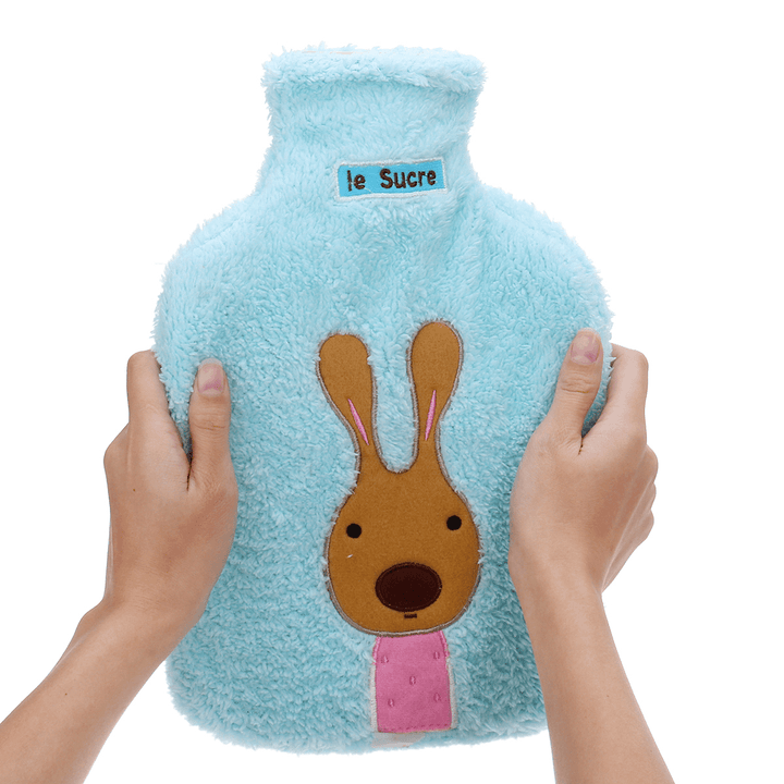 34X22Cm Portable Hot Water Bottle Bag Creative Cute Cartoon Rabbit Hand Warmer - MRSLM