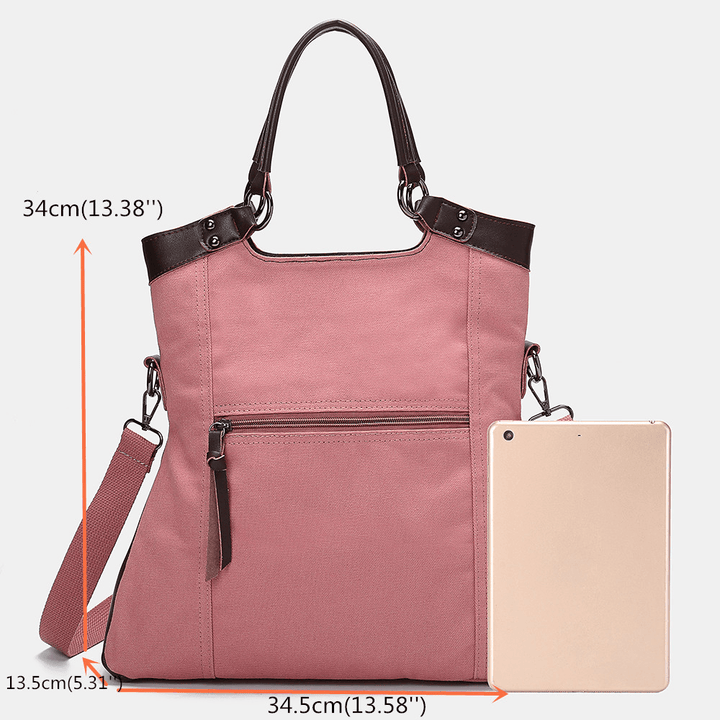 Women Men Multifunction Canvas Crossbody Bag Backpack - MRSLM