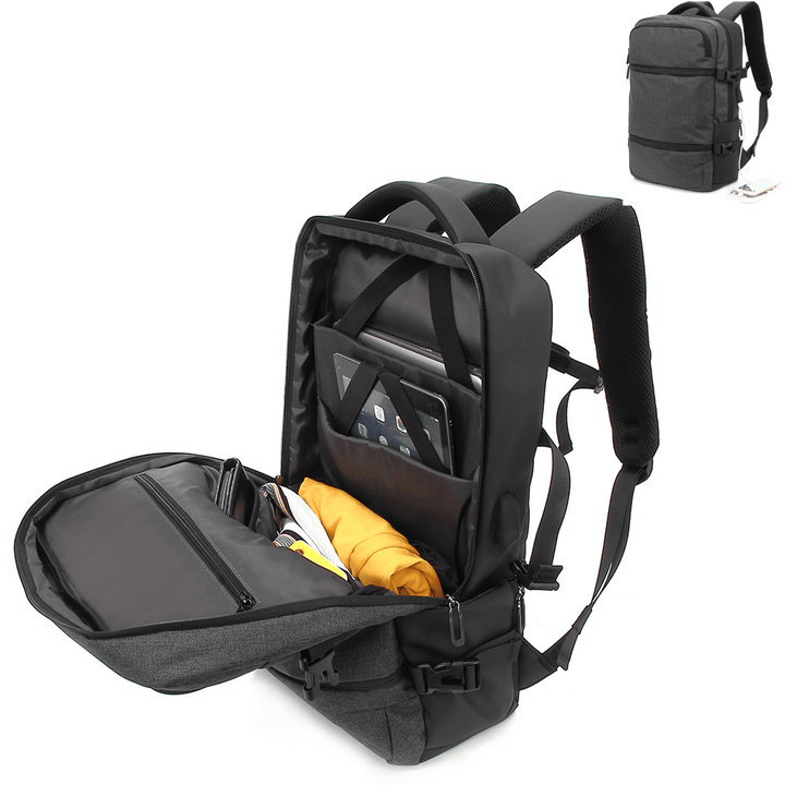 Men Large Capacity Travel Bag USB Charge Backpack - MRSLM