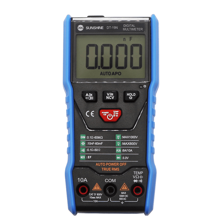 SUNSHINE DT-19N Mini Smart Multimeter Range Mobile Phone Repair Digital Multimeter AC DC Resistance Tester - MRSLM