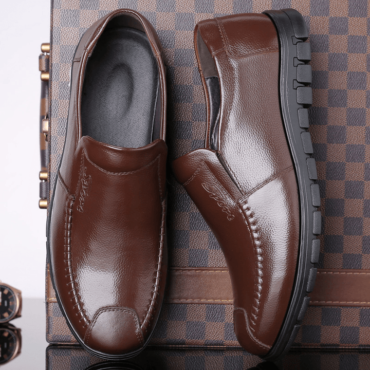 Genuine Leather Non-Slip Casual Oxfords - MRSLM