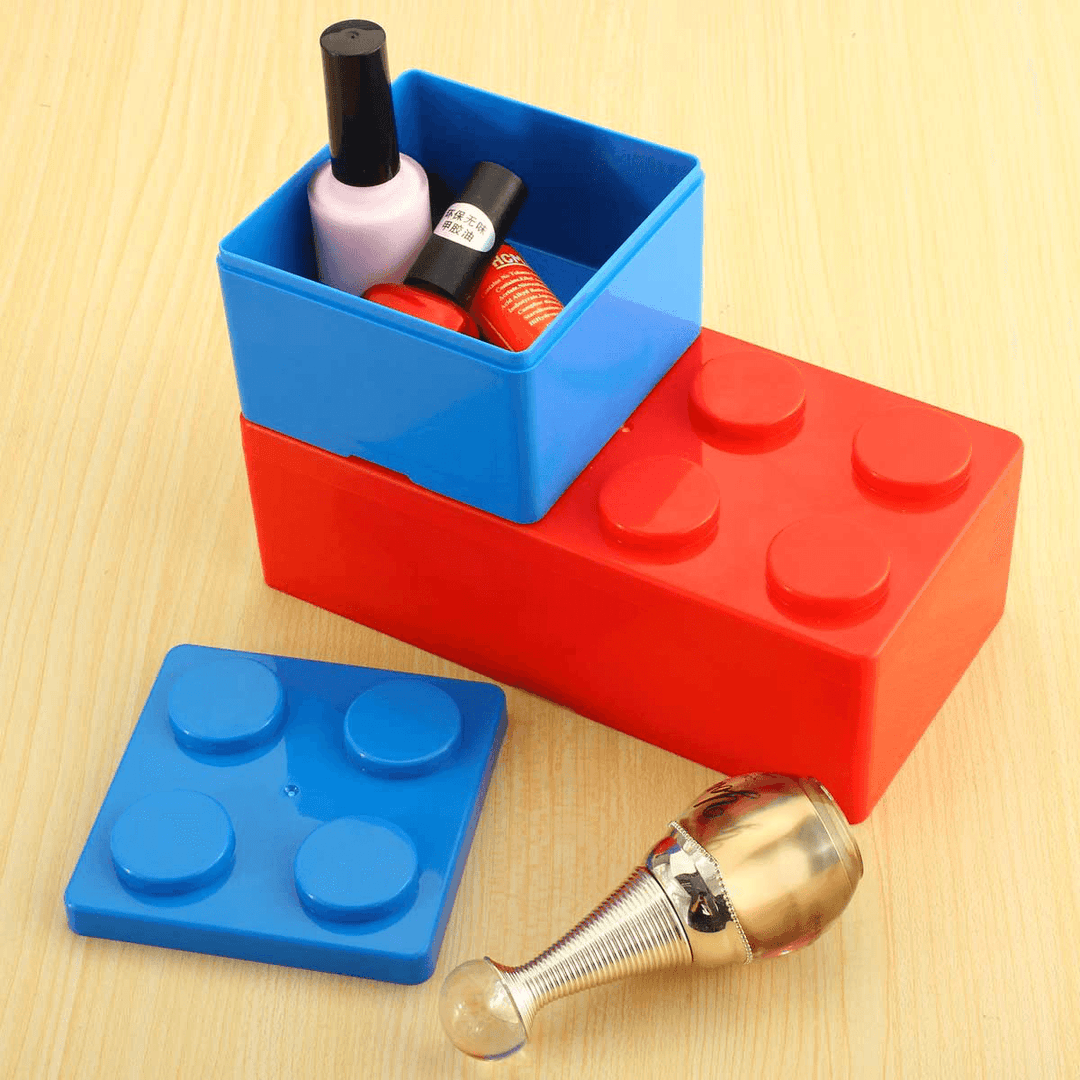 Mini Handy Plastic Jigsaw DIY Superposition Overlay TV Remote Control Cosmetic Bottles Storage Box - MRSLM