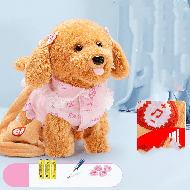 Children'S Electric Plush Toy Dog Can Walk, Bark, Sing, Charge Smart Puppy Simulation - MRSLM