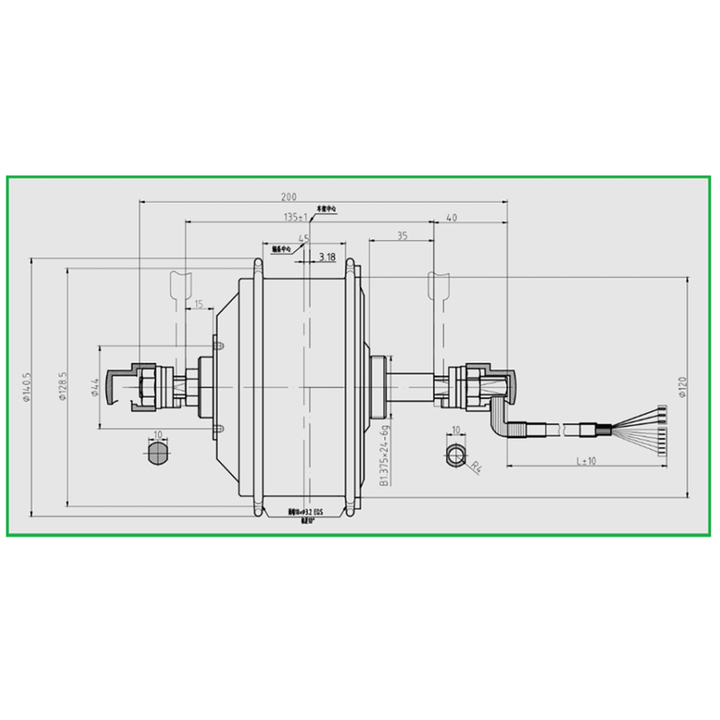 MXUS 36V 350W Rear Rotate Ebike Hub Motor High Speed Brushless Gear Hub Motor for Electric Bicycle Rear Wheel Drive - MRSLM