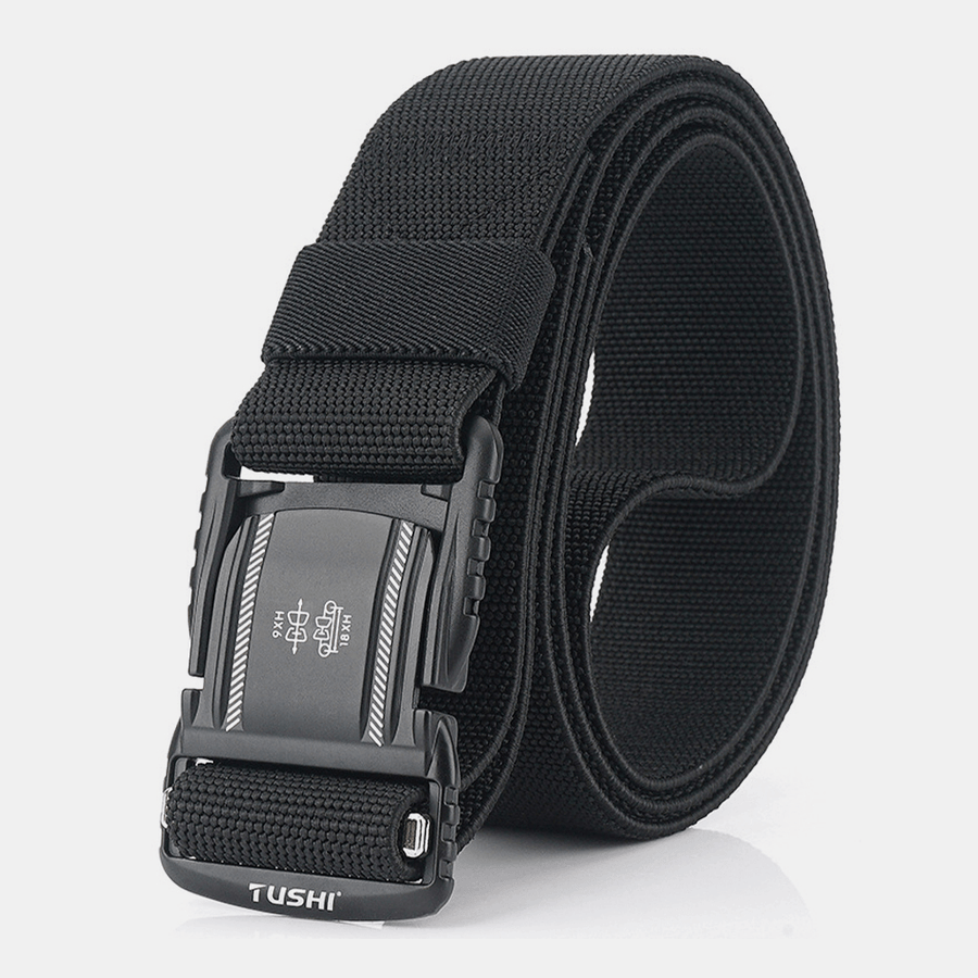 Men Nylon Braided 125Cm Magnet Quick Release Buckle Multifunctional Wear-Resistant Outdoor Military Training Tactical Belts - MRSLM