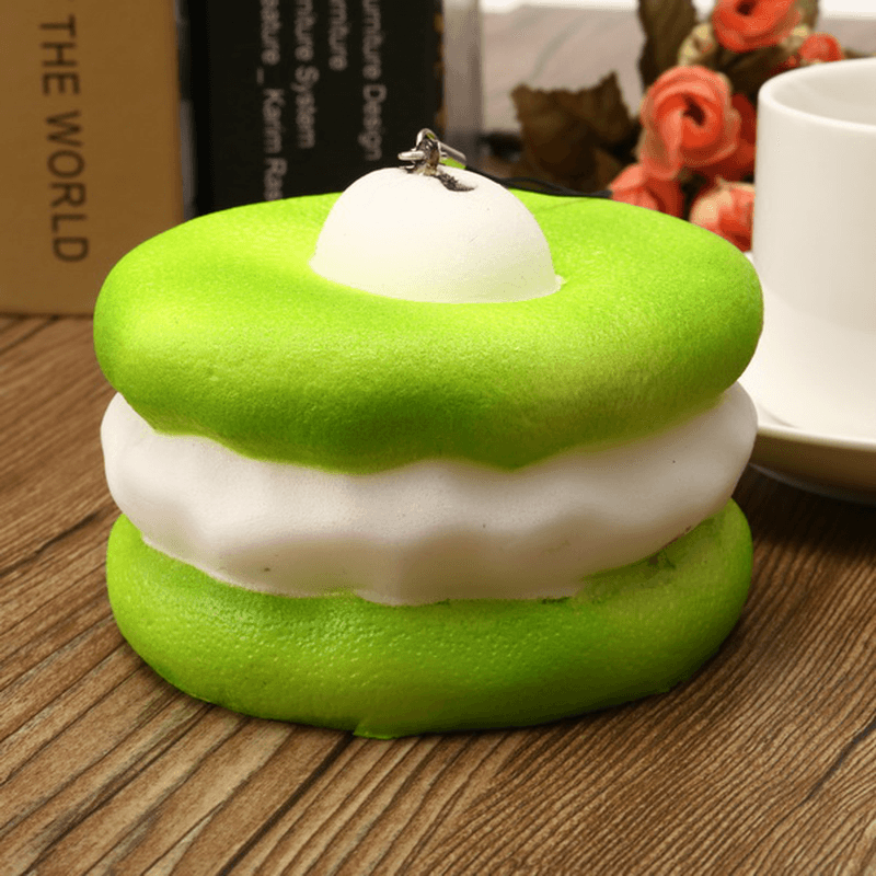 Squishy Macaroon 10Cm Slow Rising Dessert Sweet Collection Phone Bag Strap Decor Gift Toy - MRSLM