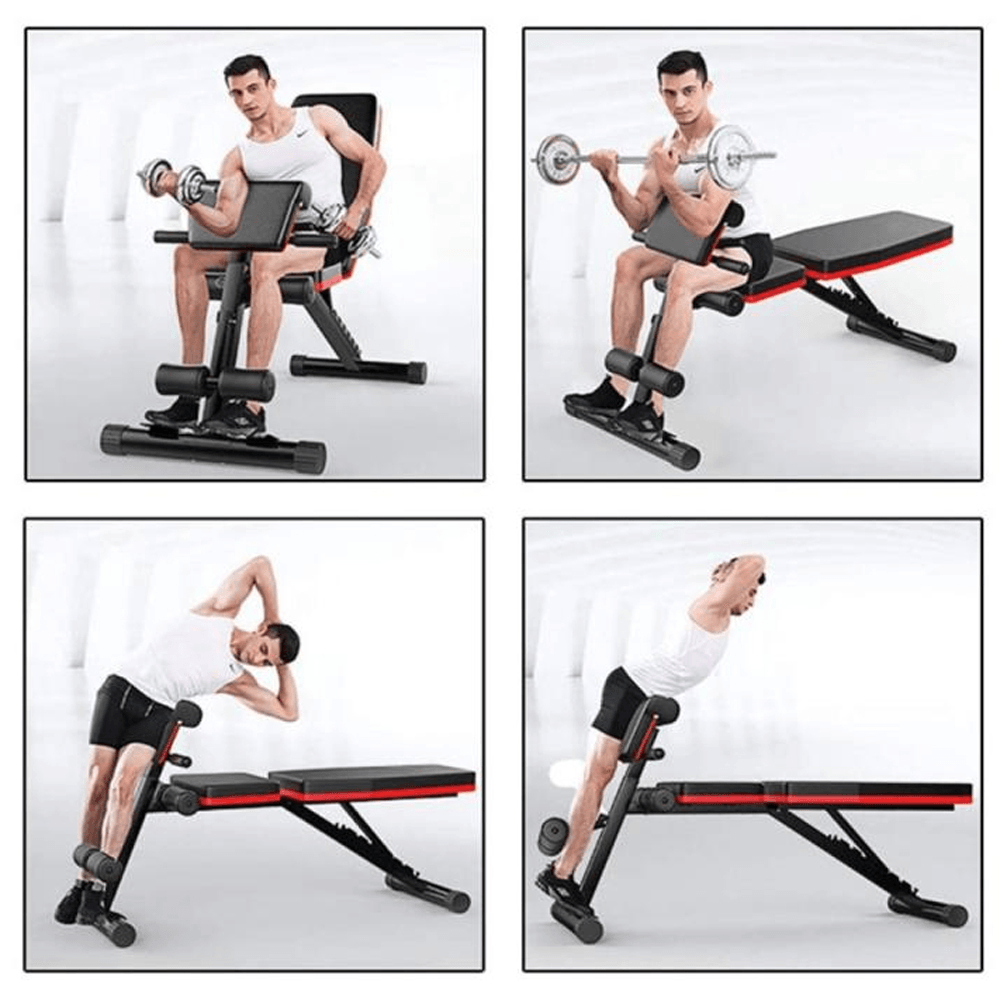 Adjustable Weight Bench Folding Multi-Purpose Strength Training Bench Sit up Benches Fitness Equipment Home Gym - MRSLM