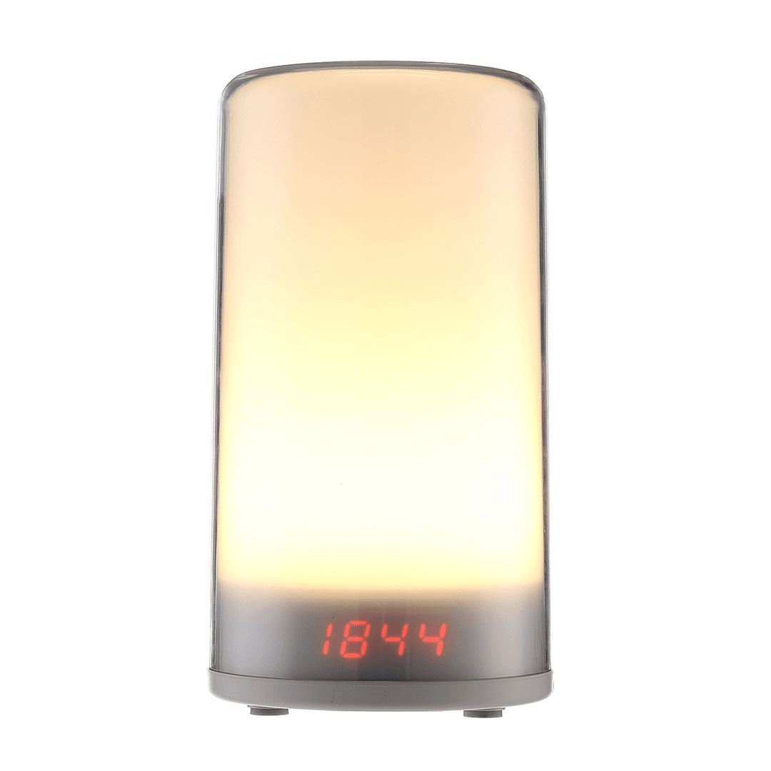 Elfeland 3W 3100K RGB Wake-Up Lamp Digital Alarm Clock Warm White Light with 3 Dimmable Modes for Bedroom - MRSLM