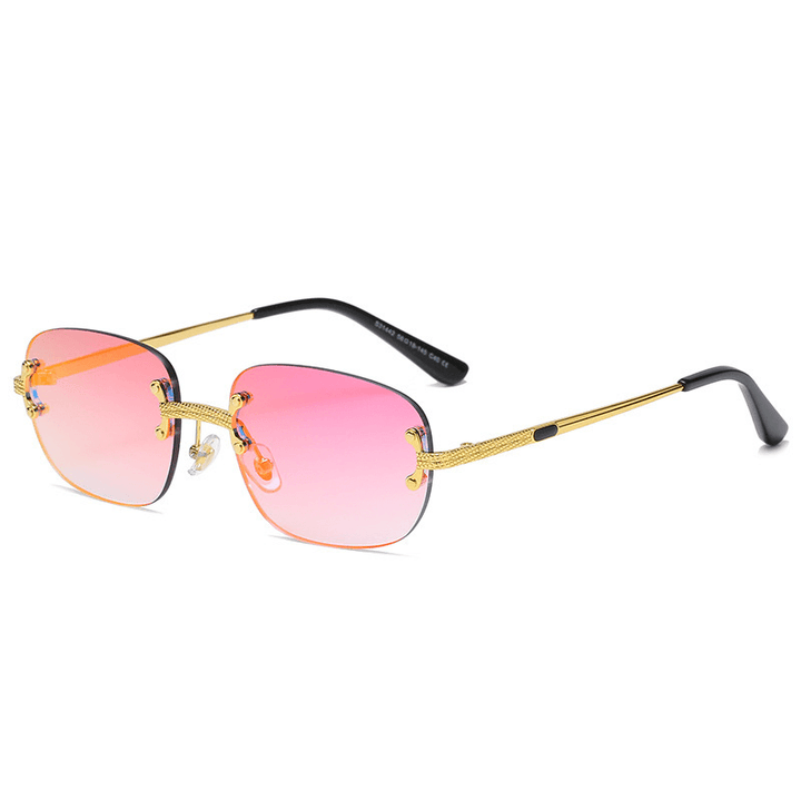 Metal Frameless Square Color Film Sunglasses - MRSLM