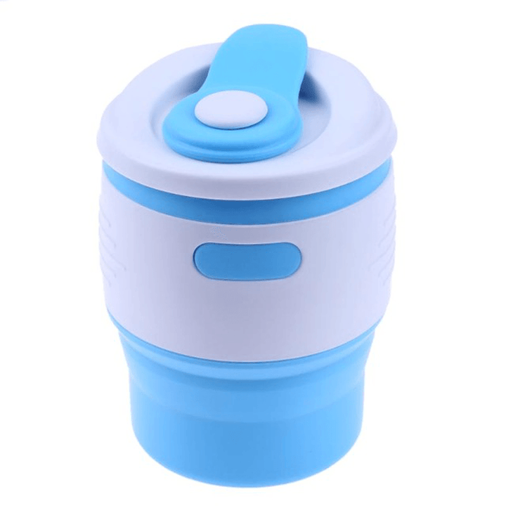 Ipree® 350Ml Silicone Coffee Cup Portable Folding Seal Insulation Water Mug Camping Travel - MRSLM