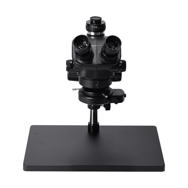 37MP 3.5X-100X Simul-Focal Trinocular Stereo Microscope with Zoom Big Table Stand Industrial Camera Soldering PCB Jewelry Repair Kit - MRSLM
