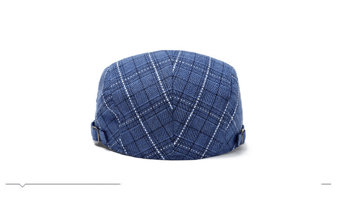 Peaked Cap Forward Cap Plaid Baseball Cap Visor Beret Sun Hat - MRSLM