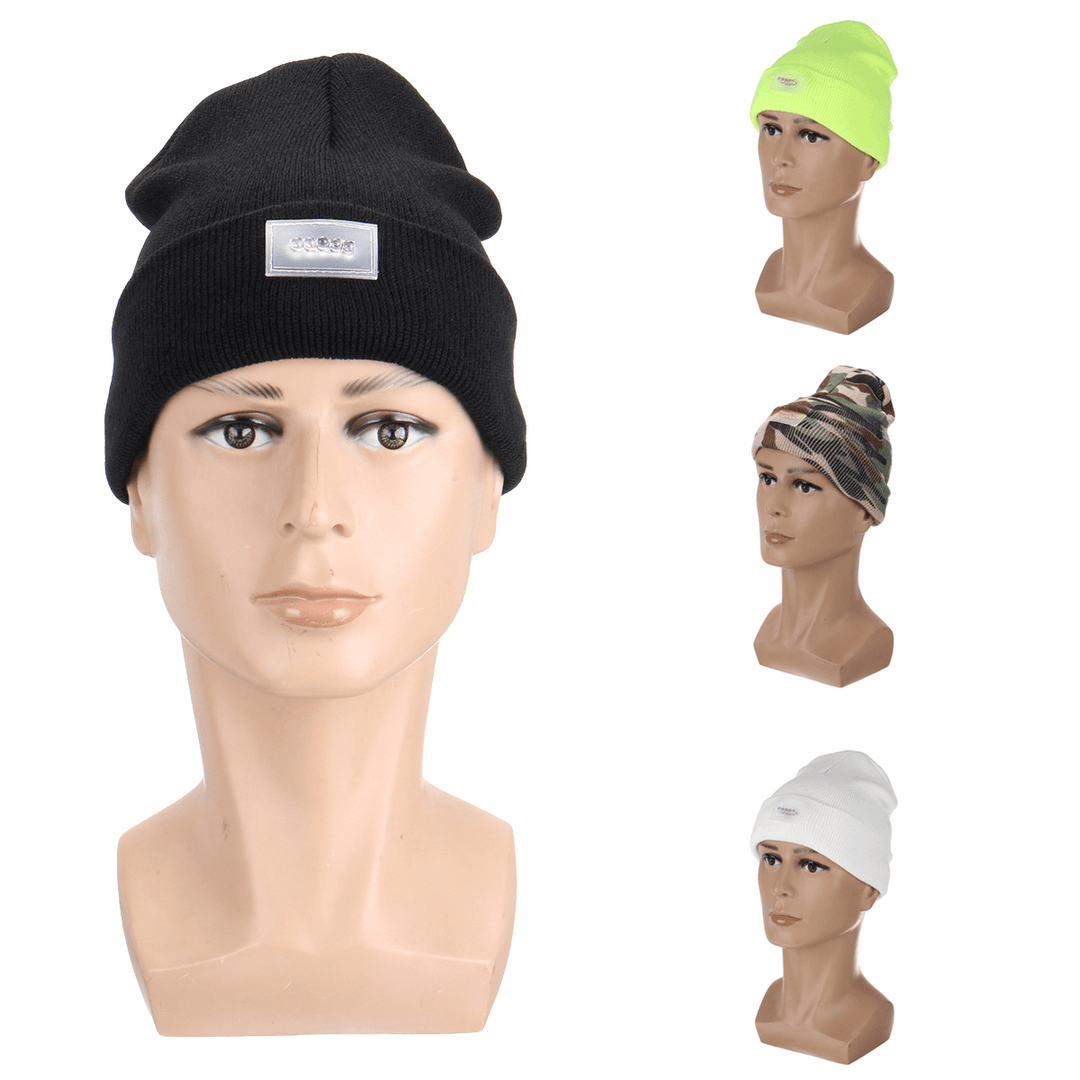 LED Lighted Beanie Cap Hip Hop Men Women Knit Hat Hunting Camping Running Hat Christmas Gifts for Men Women Cap - MRSLM