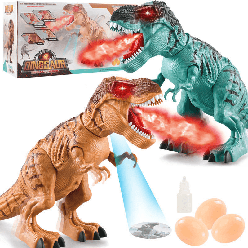 Children'S Electric Spray Egg Laying Dinosaur Toy with Light and Sound Effect - MRSLM