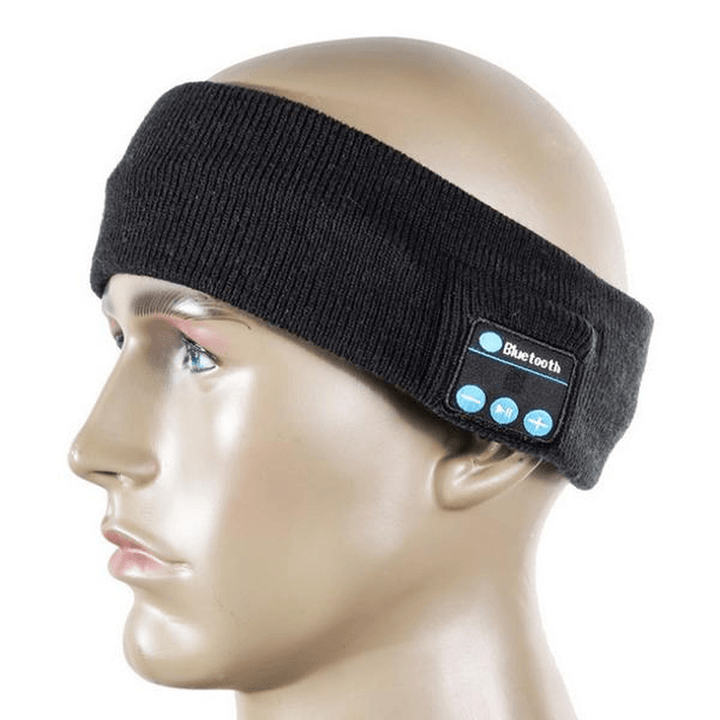 Bluetooth Sport Sweat Headbrand Wireless Hands-Free Music Sports Smart Caps Call Answer Ears-Free Hea - MRSLM