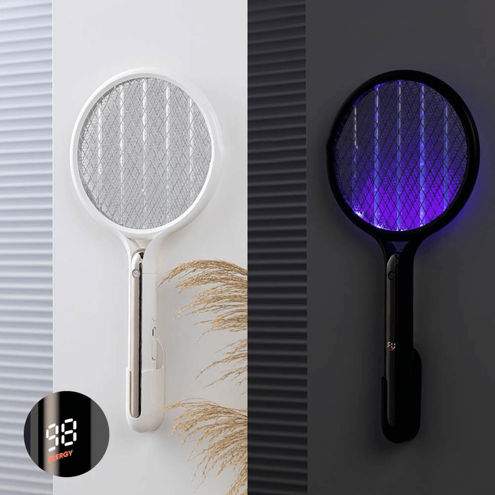 3Life 2 in 1 LED Mosquito Killer Lamp Digital Display Battery Electric Bug Zapper Insect Killer USB Rechargeable Fly Swatter - MRSLM