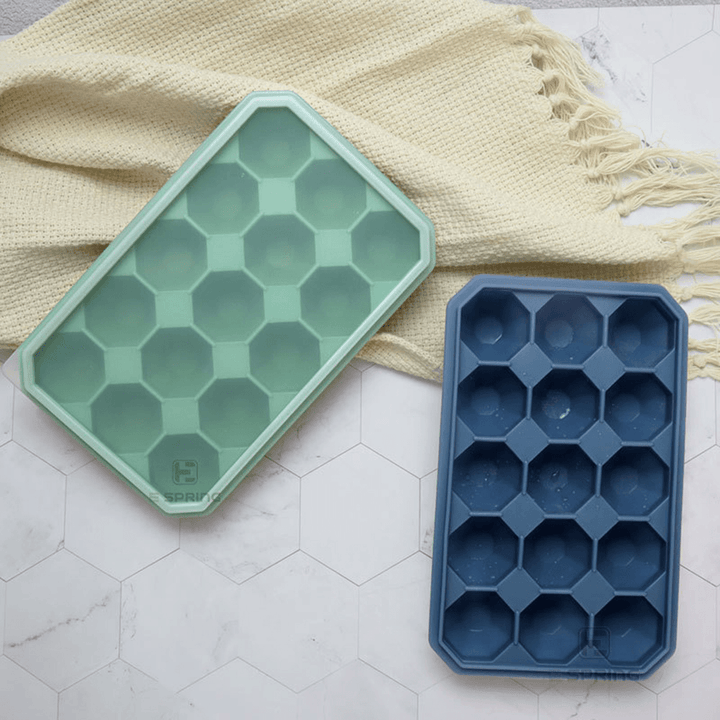 15 Grid Diamond Ice Tray Silicone Stackable Square Kitchen Ice Mold Set for Home Kitchen Accessories - MRSLM