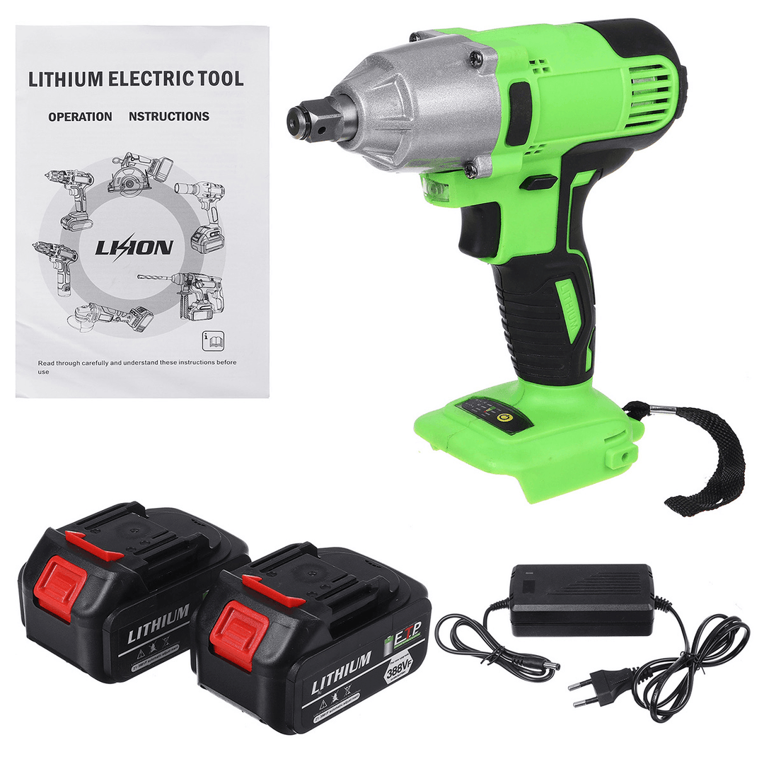 388VF Brushless Electric Torque Wrench Cordless Power Wrench Drill for 18V Makita Battery - MRSLM