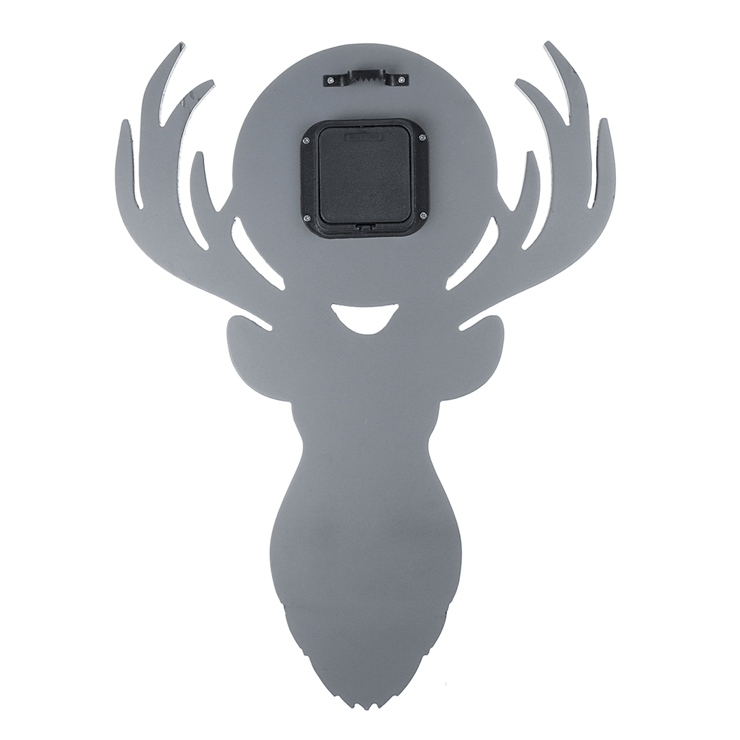 Deer Head Wall Clock Density Fibreboard Home Living Room Nordic Minimalist - MRSLM