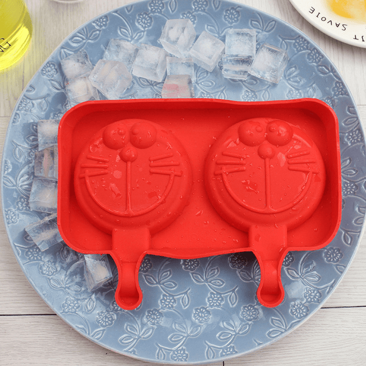 Creative Silicone Ice Cream Mold Ice Lolly Mold Rod Ice Mold Red Food Grade - MRSLM