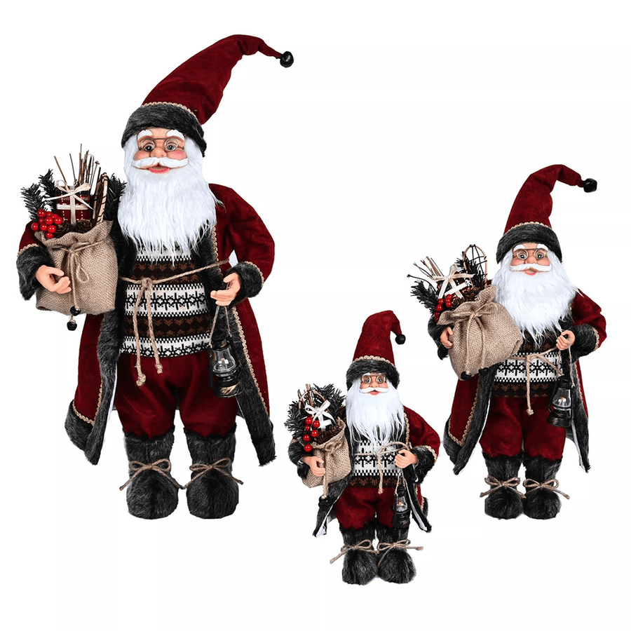 2020 Merry Christmas Decorations Home Rose Red Robe Santa Doll Decoration for Children New Year Christmas Gifts - MRSLM